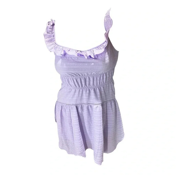 Women's Ruffle Tiered Skater Dress | Wild Fable | Target | Lavender | Size M - Picture 8 of 12